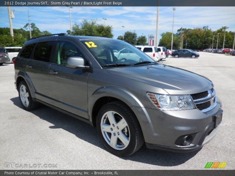 Storm Grey Pearl / Black/Light Frost Beige 2012 Dodge Journey SXT