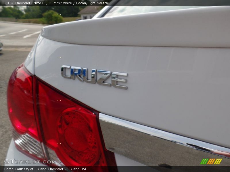 Summit White / Cocoa/Light Neutral 2014 Chevrolet Cruze LT