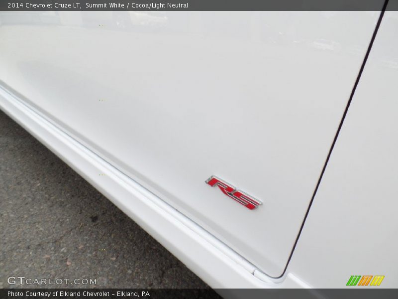 Summit White / Cocoa/Light Neutral 2014 Chevrolet Cruze LT