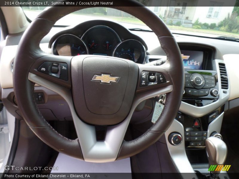 Summit White / Cocoa/Light Neutral 2014 Chevrolet Cruze LT