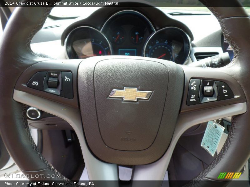 Summit White / Cocoa/Light Neutral 2014 Chevrolet Cruze LT