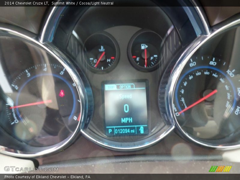 Summit White / Cocoa/Light Neutral 2014 Chevrolet Cruze LT