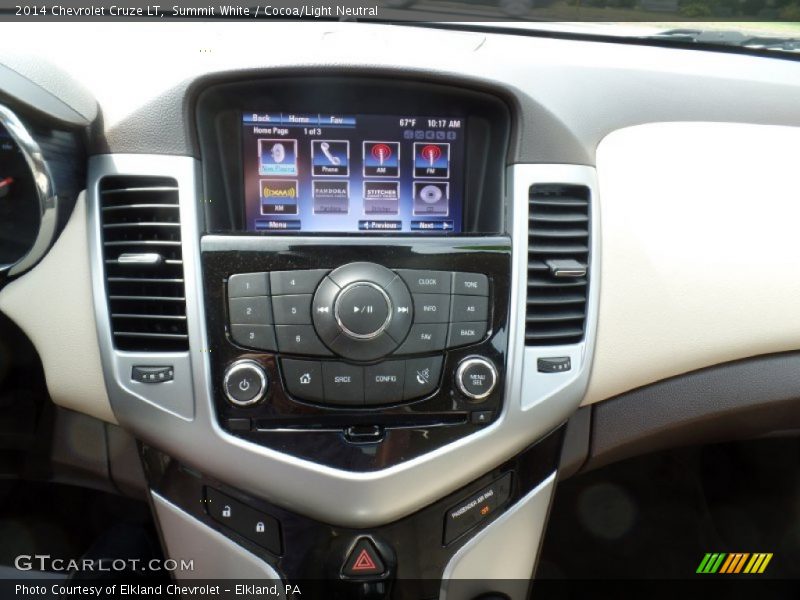 Summit White / Cocoa/Light Neutral 2014 Chevrolet Cruze LT