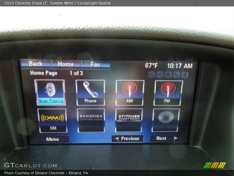 Summit White / Cocoa/Light Neutral 2014 Chevrolet Cruze LT