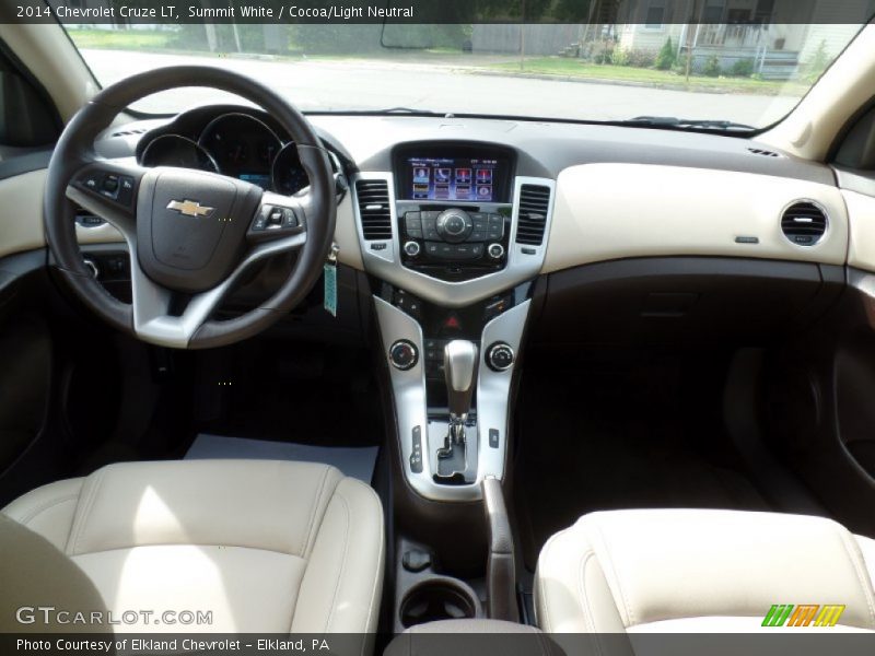 Summit White / Cocoa/Light Neutral 2014 Chevrolet Cruze LT