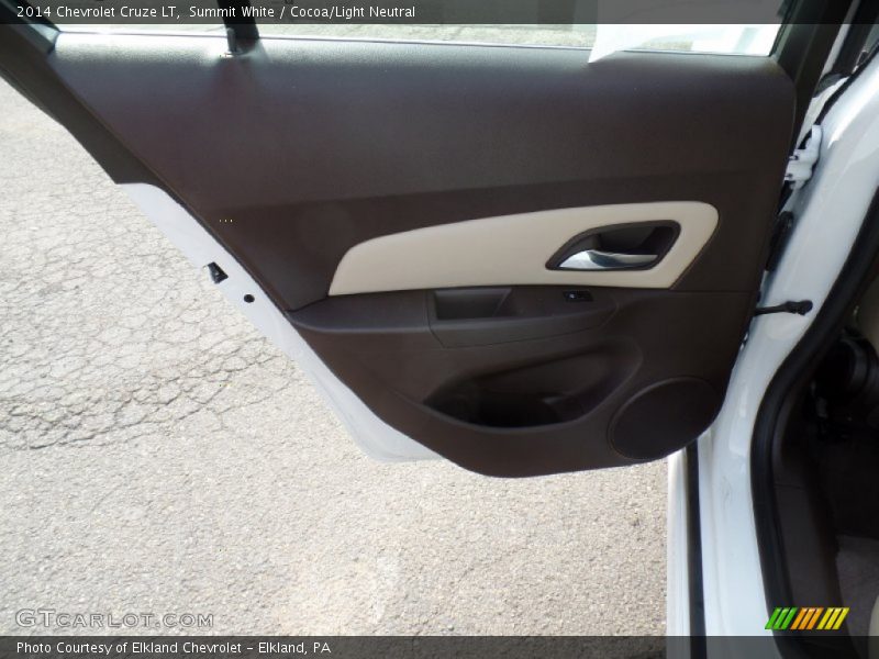 Summit White / Cocoa/Light Neutral 2014 Chevrolet Cruze LT