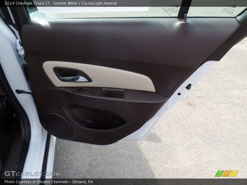 Summit White / Cocoa/Light Neutral 2014 Chevrolet Cruze LT