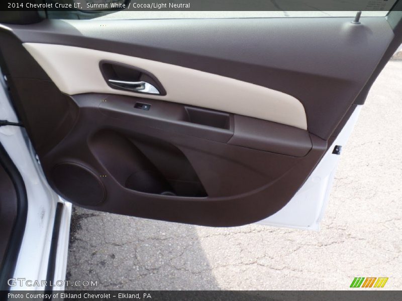 Summit White / Cocoa/Light Neutral 2014 Chevrolet Cruze LT