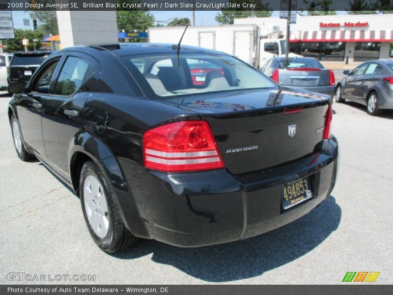 Brilliant Black Crystal Pearl / Dark Slate Gray/Light Slate Gray 2008 Dodge Avenger SE