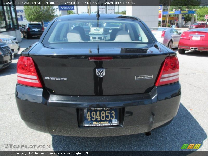 Brilliant Black Crystal Pearl / Dark Slate Gray/Light Slate Gray 2008 Dodge Avenger SE