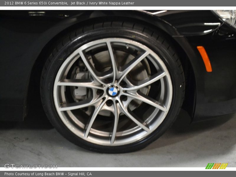 Jet Black / Ivory White Nappa Leather 2012 BMW 6 Series 650i Convertible