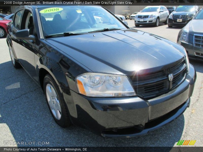 Brilliant Black Crystal Pearl / Dark Slate Gray/Light Slate Gray 2008 Dodge Avenger SE