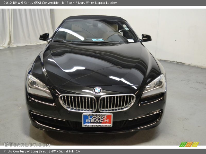 Jet Black / Ivory White Nappa Leather 2012 BMW 6 Series 650i Convertible