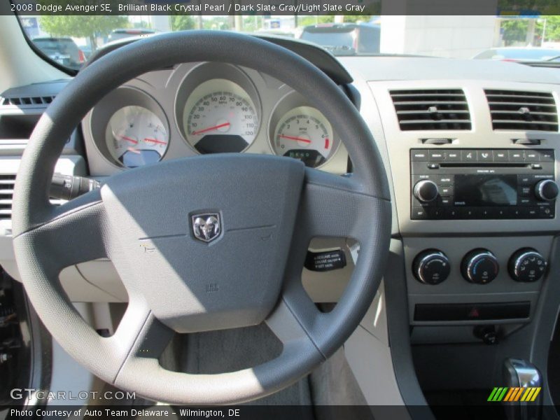 Brilliant Black Crystal Pearl / Dark Slate Gray/Light Slate Gray 2008 Dodge Avenger SE