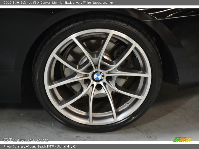 Jet Black / Ivory White Nappa Leather 2012 BMW 6 Series 650i Convertible