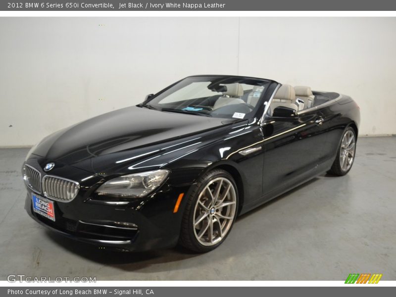 Jet Black / Ivory White Nappa Leather 2012 BMW 6 Series 650i Convertible