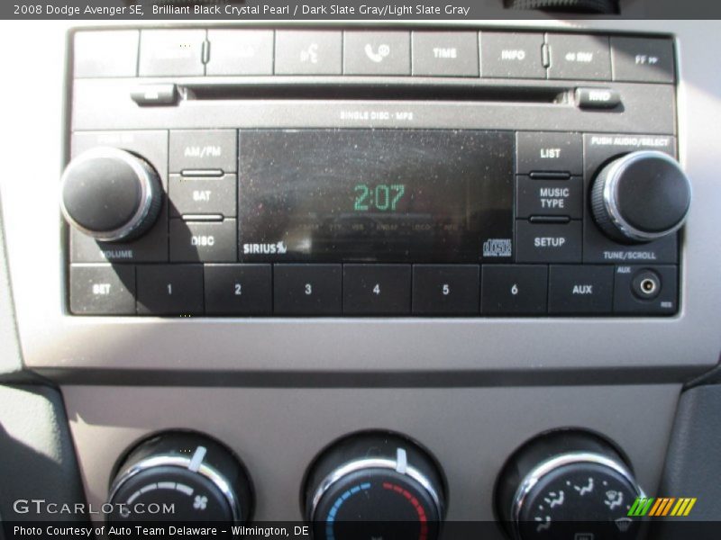 Brilliant Black Crystal Pearl / Dark Slate Gray/Light Slate Gray 2008 Dodge Avenger SE