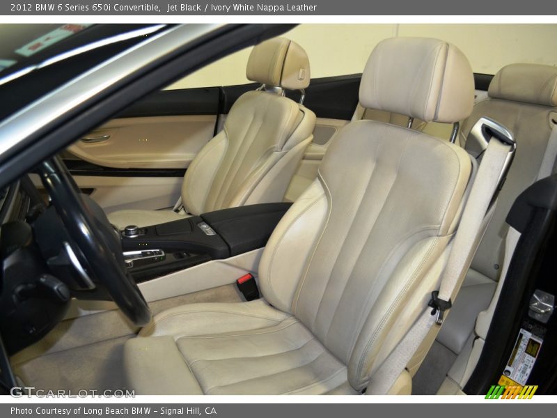 Jet Black / Ivory White Nappa Leather 2012 BMW 6 Series 650i Convertible