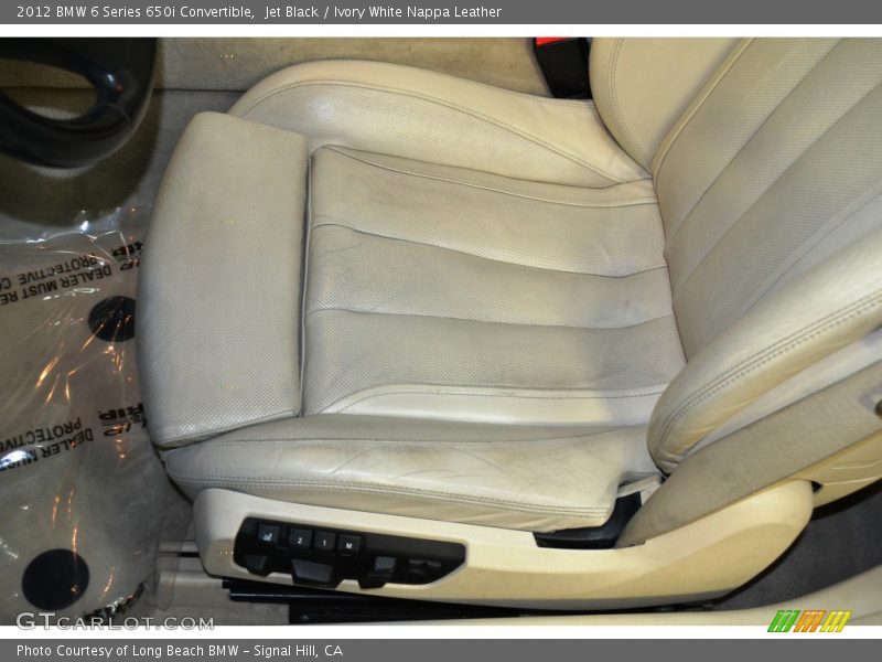 Jet Black / Ivory White Nappa Leather 2012 BMW 6 Series 650i Convertible