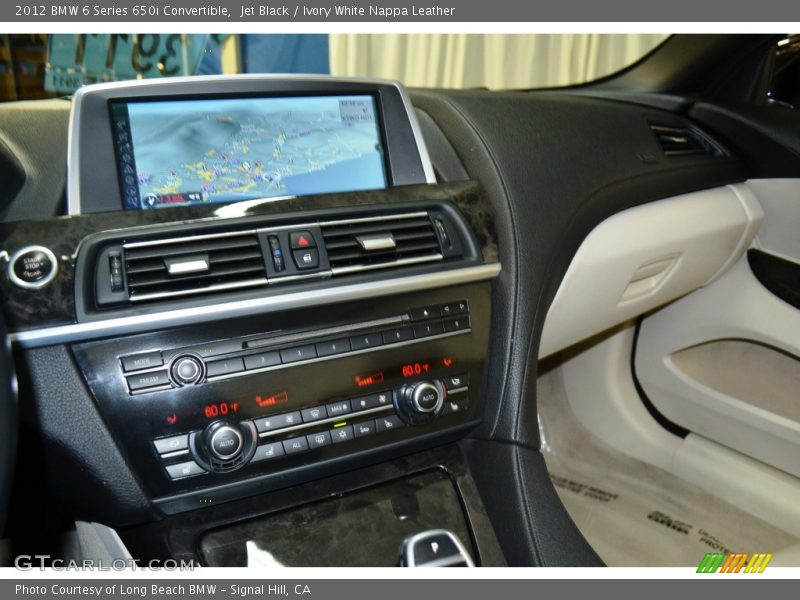 Jet Black / Ivory White Nappa Leather 2012 BMW 6 Series 650i Convertible