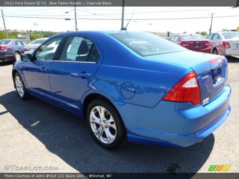Blue Flame Metallic / Charcoal Black 2012 Ford Fusion SE V6