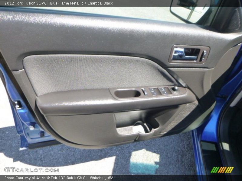 Blue Flame Metallic / Charcoal Black 2012 Ford Fusion SE V6