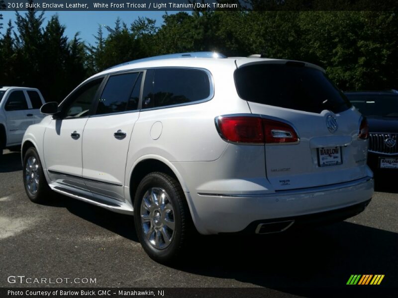 White Frost Tricoat / Light Titanium/Dark Titanium 2016 Buick Enclave Leather