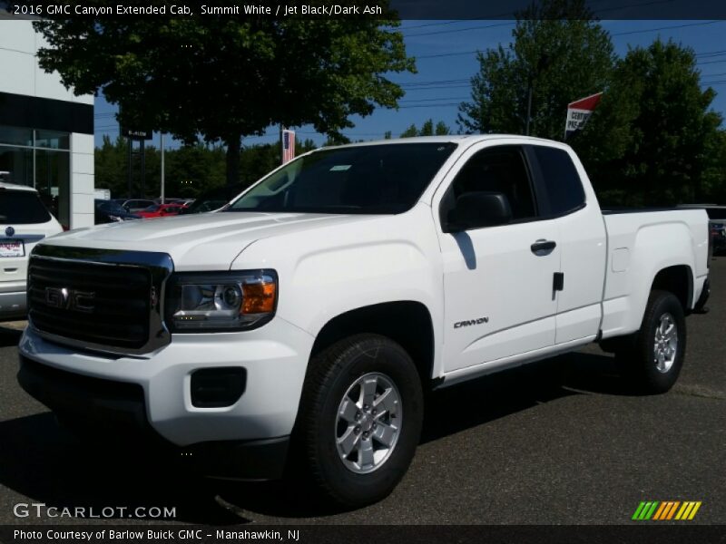 Summit White / Jet Black/Dark Ash 2016 GMC Canyon Extended Cab