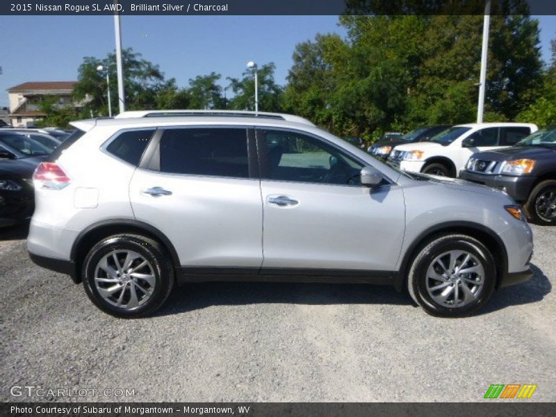 Brilliant Silver / Charcoal 2015 Nissan Rogue SL AWD