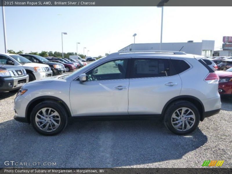 Brilliant Silver / Charcoal 2015 Nissan Rogue SL AWD