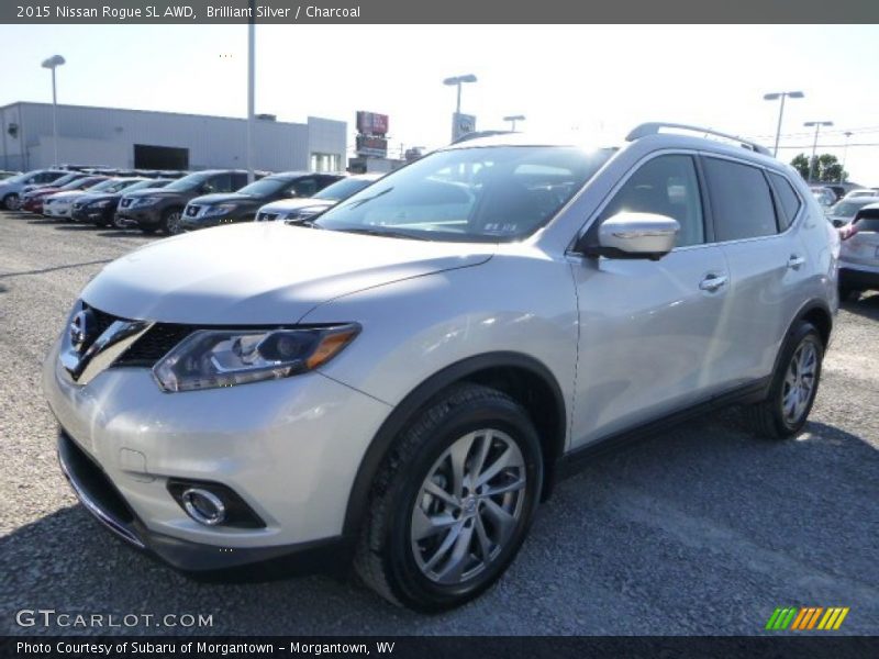 Brilliant Silver / Charcoal 2015 Nissan Rogue SL AWD