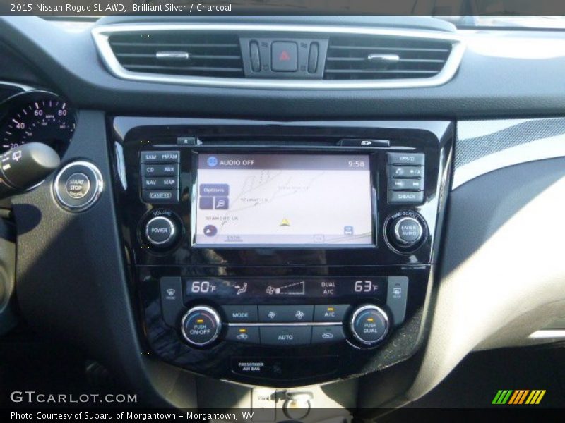 Brilliant Silver / Charcoal 2015 Nissan Rogue SL AWD