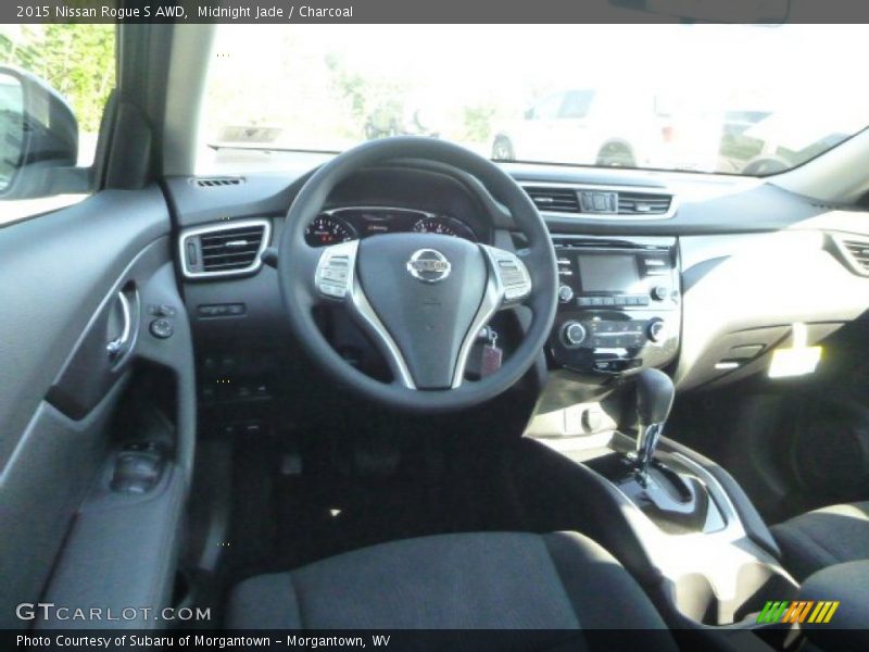 Midnight Jade / Charcoal 2015 Nissan Rogue S AWD
