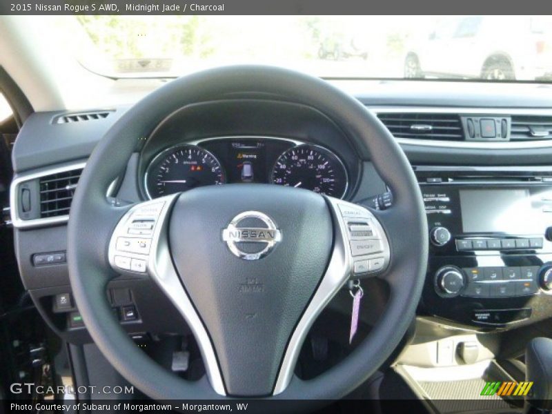 Midnight Jade / Charcoal 2015 Nissan Rogue S AWD