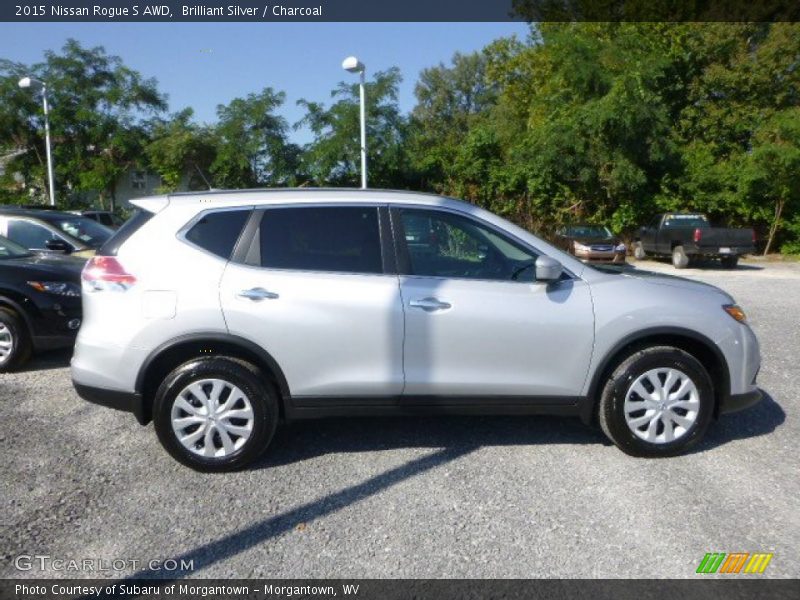 Brilliant Silver / Charcoal 2015 Nissan Rogue S AWD