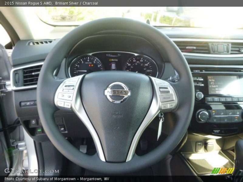 Brilliant Silver / Charcoal 2015 Nissan Rogue S AWD