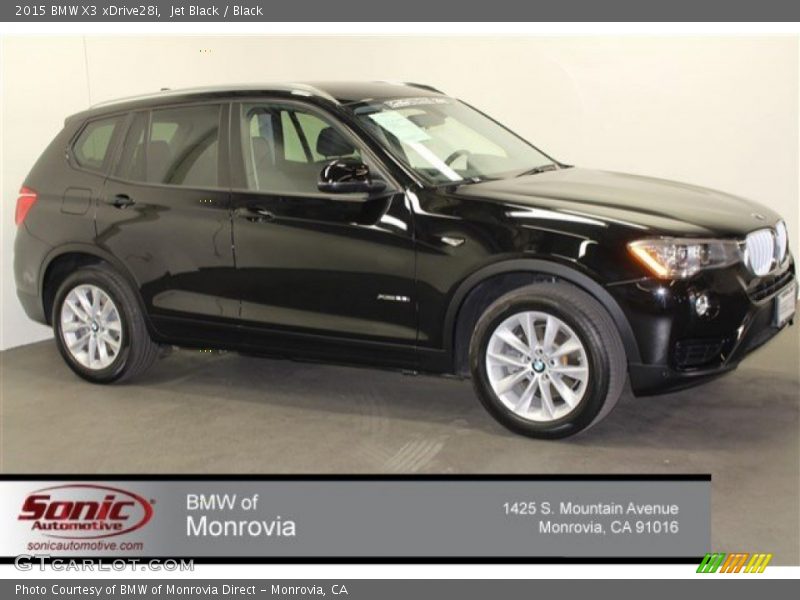 Jet Black / Black 2015 BMW X3 xDrive28i