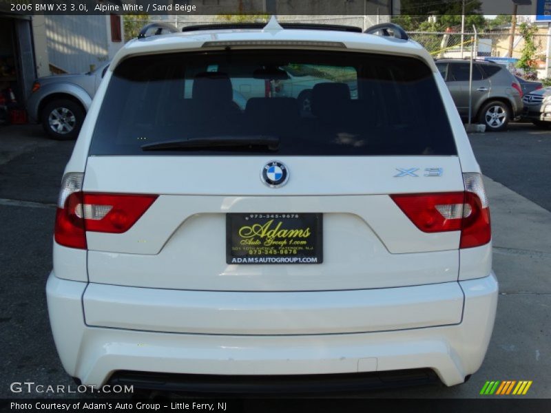 Alpine White / Sand Beige 2006 BMW X3 3.0i