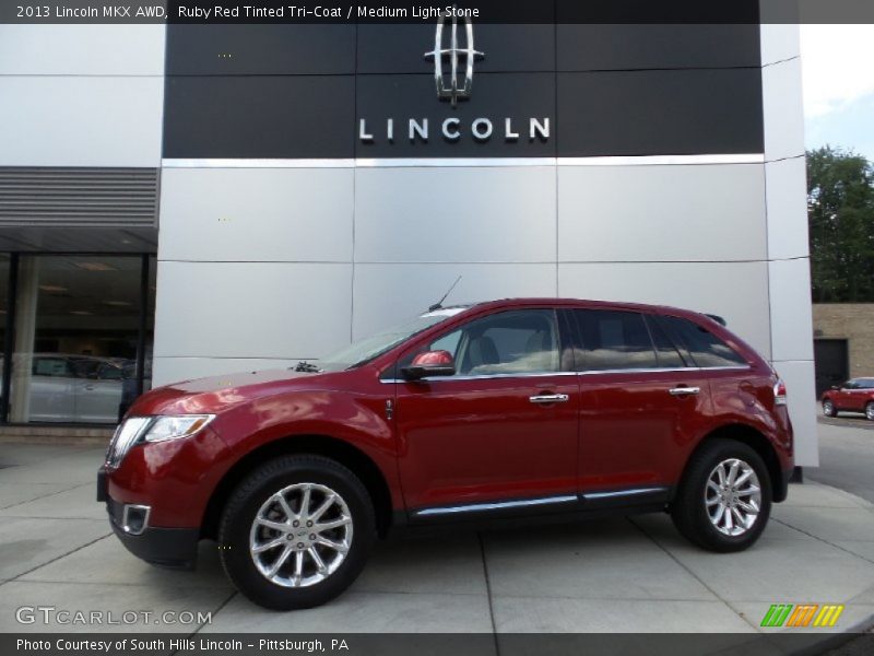 Ruby Red Tinted Tri-Coat / Medium Light Stone 2013 Lincoln MKX AWD