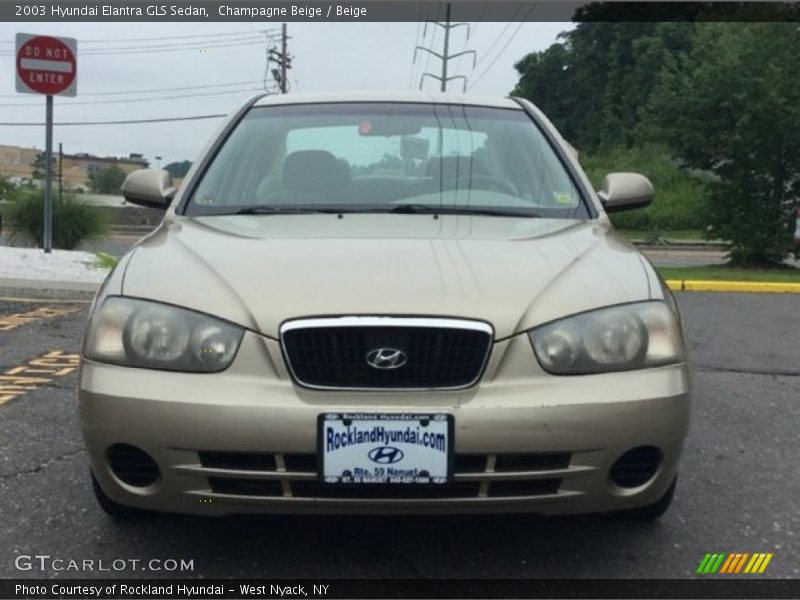 Champagne Beige / Beige 2003 Hyundai Elantra GLS Sedan
