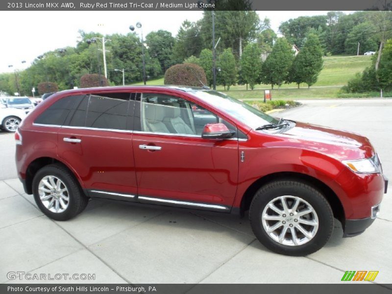 Ruby Red Tinted Tri-Coat / Medium Light Stone 2013 Lincoln MKX AWD