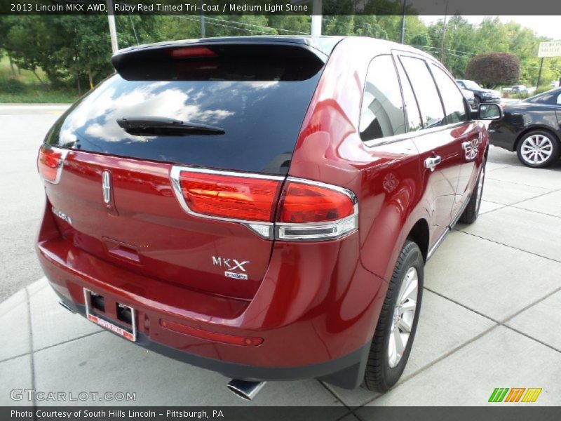 Ruby Red Tinted Tri-Coat / Medium Light Stone 2013 Lincoln MKX AWD