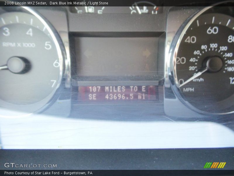 Dark Blue Ink Metallic / Light Stone 2008 Lincoln MKZ Sedan