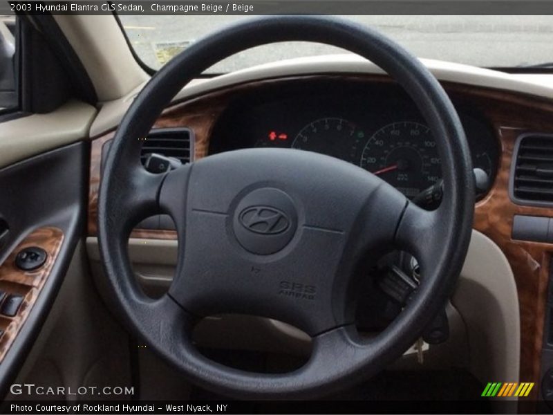 Champagne Beige / Beige 2003 Hyundai Elantra GLS Sedan