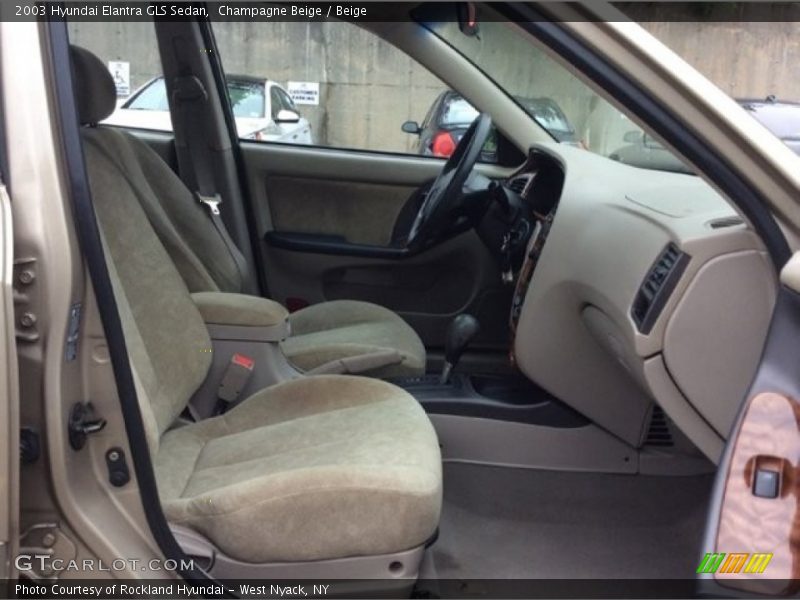 Champagne Beige / Beige 2003 Hyundai Elantra GLS Sedan