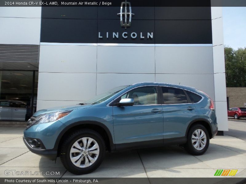 Mountain Air Metallic / Beige 2014 Honda CR-V EX-L AWD