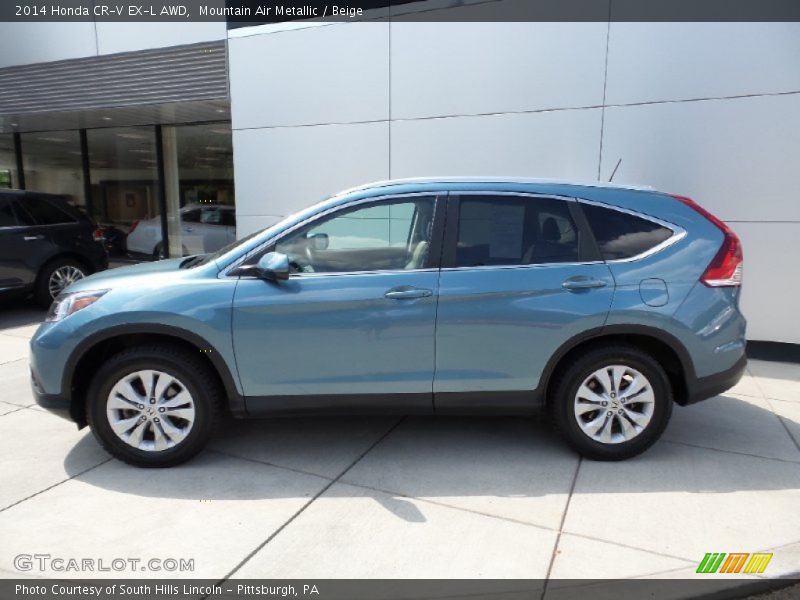 Mountain Air Metallic / Beige 2014 Honda CR-V EX-L AWD