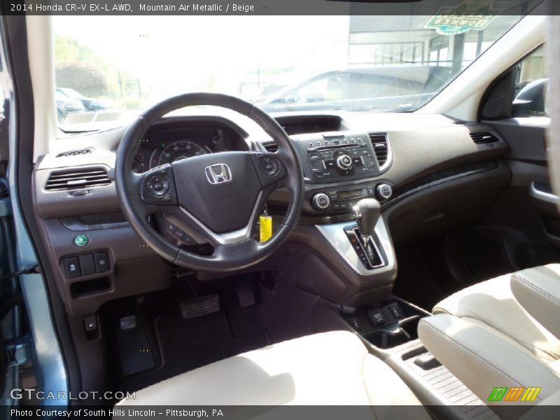 Mountain Air Metallic / Beige 2014 Honda CR-V EX-L AWD