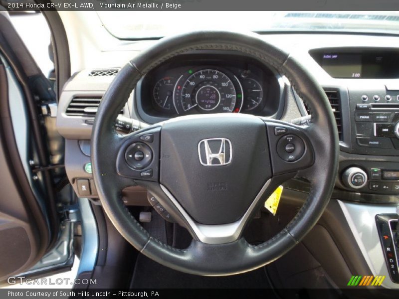 Mountain Air Metallic / Beige 2014 Honda CR-V EX-L AWD