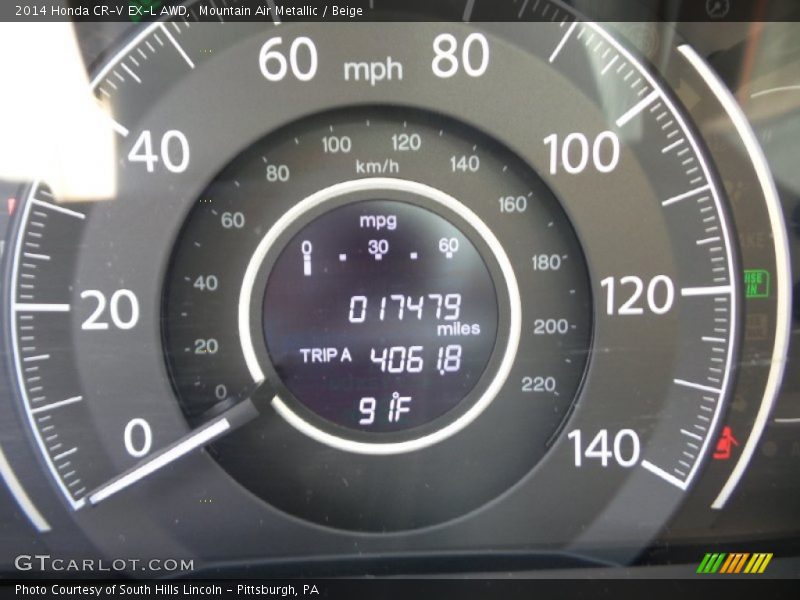 Mountain Air Metallic / Beige 2014 Honda CR-V EX-L AWD